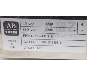 ALLEN BRADLEY OSAI 86001886 P 86001886P RACK HOUSING CASIS