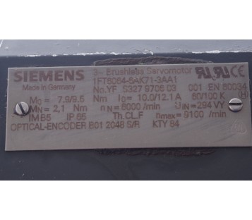 SIEMENS 1FT6064-6AK71-3AA1 1FT60646AK713AA1 