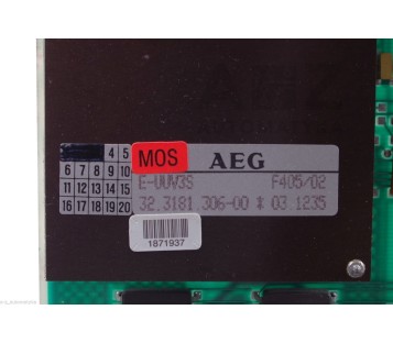 AEG EMU2610  E-UUV36   EUUV36 E-UEM1 EUEM1 22.1216.307-01 DVL/E