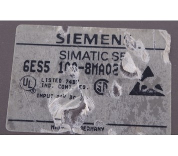 SIEMENS SIMATIC S5-100U CPU 100  6ES5 100-8MA02  6ES51008MA02