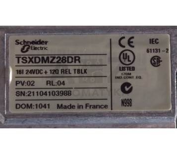 SCHNEIDER 16I 24VDC + 12Q REL TBLK TSXDMZ28DR 