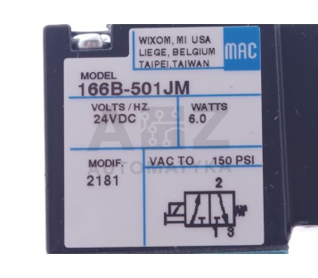 MAC VALVES EUROPE 166B-501JM 166B501JM 2181  201536  ! NEW !
