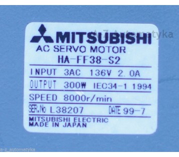 MITSUBISHI AC SERVO MOTOR HA-FF38-S2 ( HAFF38S2 ) ! NEW !