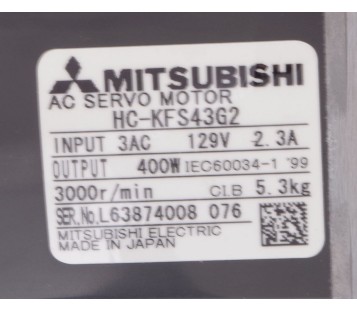 MITSUBISHI: AC SERVO MOTOR HC-KFS43G2 ( HCKFS43G2 )+ANFJ-K30-SV-9 ! NEW IN BOX !