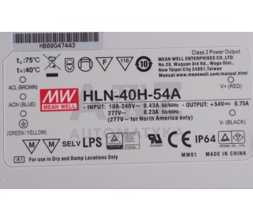 MW MEAN WELL HLN-40H-54A  HLN40H54A  ! NEW 