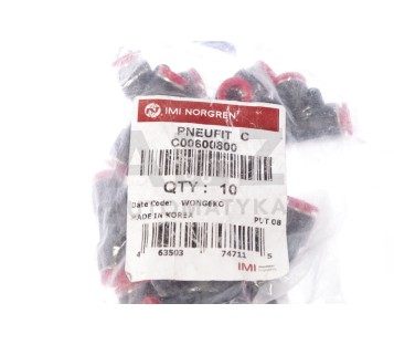 IMI NORGREN PNEUFIT C C00600800 Pneumatic Fitting,  8 mm ! 10PCS   ! NEW !