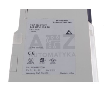 SCHNEIDER TSX QUANTUM  CPU 512K 1XMB+ 140CPU11303