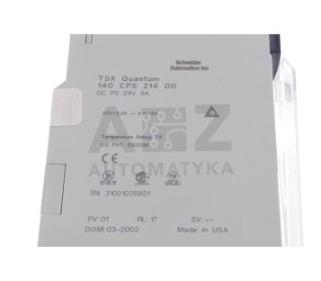 SCHNEIDER TSX QUANTUM DC PS 24V 8A  140CPS21400 