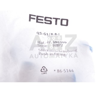 FESTO QS-G1/8-8-I  QSG188I 186109 Straight Threaded-to-Tube Adapter, ! new !