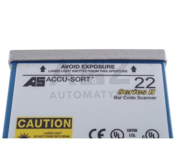 ACCU SORT 22 ACCUSORT BAR CODE SCANNER SERIES 2