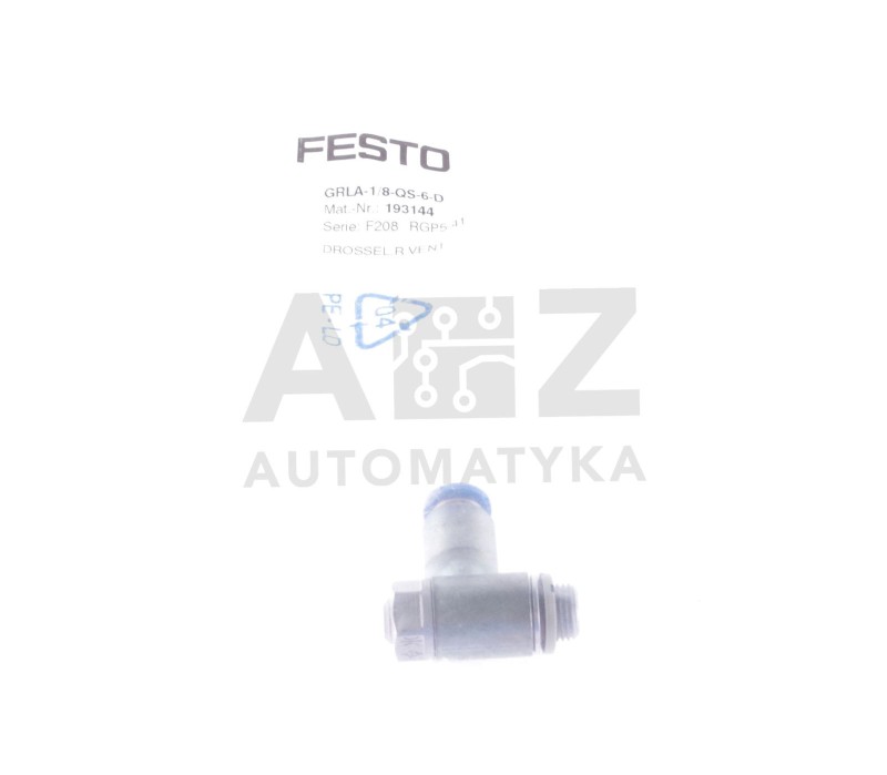 FESTO GRLA-1/8-QS-6-D 193144 One-way flow control valve ! 2PCS ! NEW !