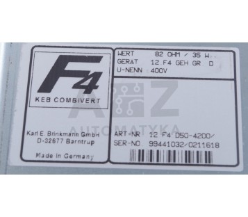 KEB 12.F4.D50-4200/   12F4D504200 ALW 82 OHM 10.F4.050-1009  10F40501009 