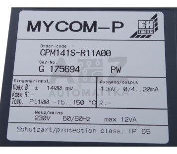 ENDRESS + HAUSER MYCOM-P  CPM141S-R11A00  CPM141SR11A00  