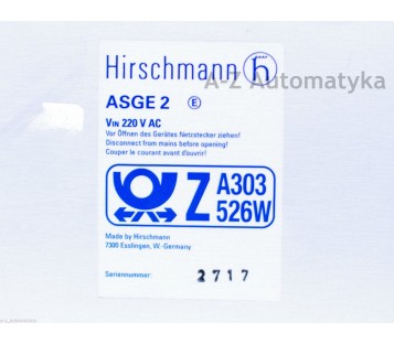 HIRSCHMANN ASGE2 / ASGE 2 / ENT 10512-R OYDE-S KYDE-S