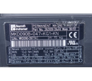 REXROTH INDRAMAT MKD090B-047-KG1-KN MKD090B047KG1KN