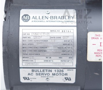 ALLEN BRADLEY 1326AB-B3E-21  (1326ABB3E21 ) 126154 BULLETIN 1326 AC SERVO