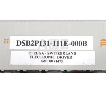 ETEL DSB2 DIGITAL SERVO AMPLIFIER POSITION CONTROLLER DSB2P131-111E-000B +CAN111