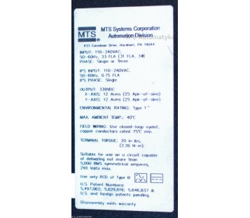 MTS SYSTEMS MAXPLUS DIGITAL MP-FLX-230-24/X12B/Y12B-BG  ! NEW !