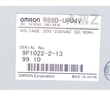 OMRON R88D-UP04V AC SERVO DRIVE 100W 200V R88DUP04V