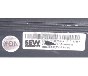 SEW MDX60A0075-5A3-4-00  MDX60A00755A3400 8226849 0143687