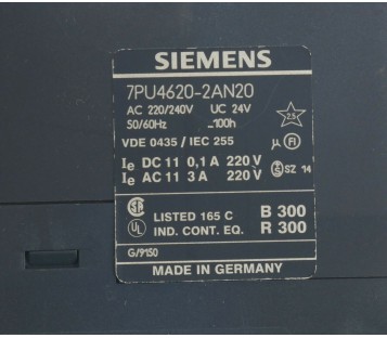 SIEMENS 7PU4620-2AN20 7PU46202AN20