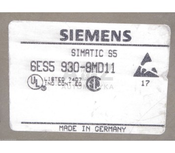 SIEMENS SIMATIC S5 6ES5 930-8MD11  6ES59308MD11