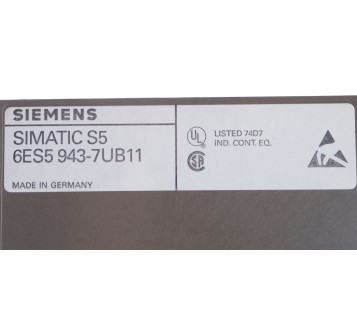 SIEMENS SIMATIC S5 6ES5943-7UB11  6ES59437UB11  ! NEW !