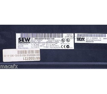 SEW Eurodrive MOVIDRIVE MDV60A0110-5A3-4-00 16.8kVA 24A 0-180Hz (8264899)