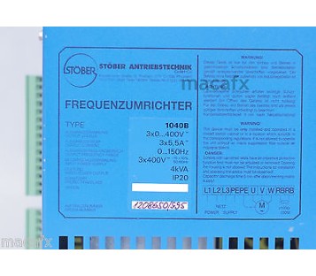 STOBER ELECTRONIC FDS 1040B 3x0-400V 3x5,5A 0-150Hz 4kVA 1208650/995