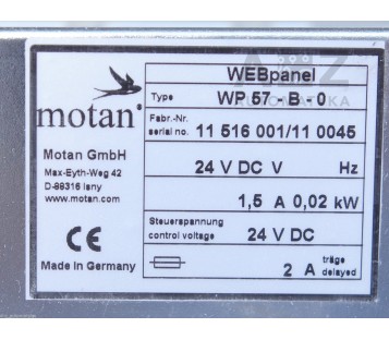 B&R POWER PANEL 300 5PP320.0571-39 5PP320057139 / MOTAN WEBPANEL WP57-B-00