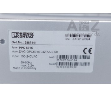 PHOENIX CONTACT 2887441 PPC 5315 PPC5315 PPC-5315 DVG-OPC5315 042-AA E.00