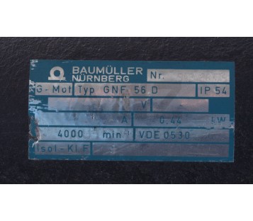 BAUMULLER GNF 56 D GNF56D DC MOTOR 0,44kW