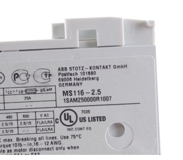 ABB MS116-2.5 1SAM250000R1007 ! NEW !