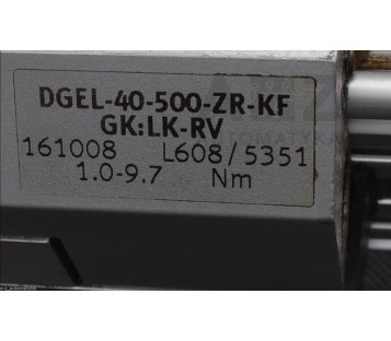 FESTO DGEL-40-500-ZR-KF GK: LK-RV DGEL40500ZRKF GK: LKRV 161008 Toothed belt axe