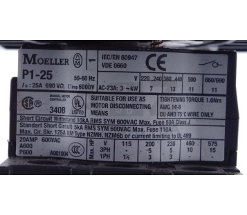 MOELLER P1-25 P125 