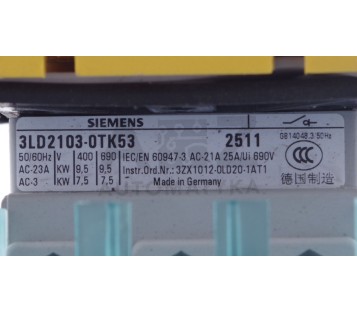 SIEMENS 3LD2103-0TK53  3LD21030TK53  3LD2103 0TK53 
