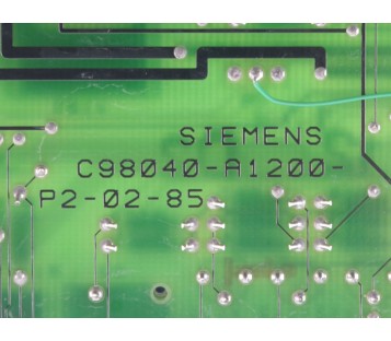 SIEMENS C98043-A1200-L12 D2 C98043A1200L12  C98040-A1200-P2-02-85 