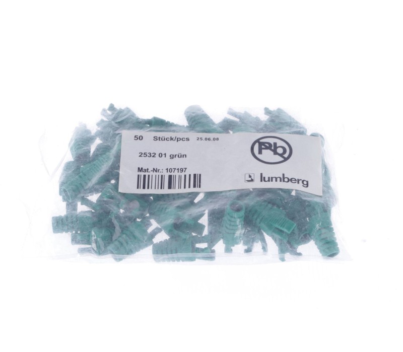 LUMBERG 2532 01 GRUN 107197 RJ45 plug boot Colour GREEN ! 50PCS !