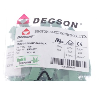 DEGSON 2EDGV-5.08-04P-14-00A(H)  2EDGV50804P1400AH E809207 4PIN SOCKET ! 100PCS