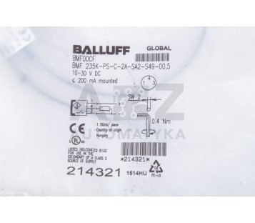 BALLUFF BMF00CF BMF 235K-PS-C-2A-SA2-S49-00,5  BMF235KPSC2ASA2S4900,5 ! NEW !
