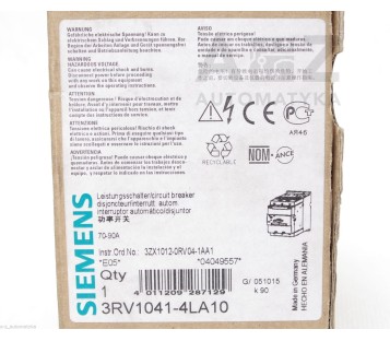 SIEMENS 3RV1041-4LA10  3RV10414LA10 ! NEW !