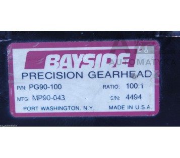 BAYSIDE PRECISION GEARHEAD  PG90-100  100:1