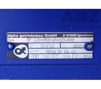 ALPHA GEAR HEAD SP100-MF2-40-021-000  ( SP100MF240021000  )