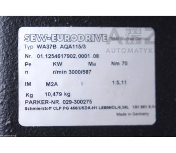 SEW EURODRIVE WA37B AQA115/3 1:5,11  029-300275 GEARHEAD