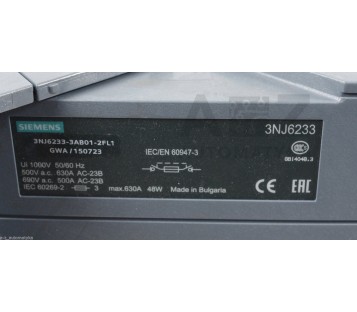 SIEMENS 3NJ6233-3AB01-2FL1 3NJ62333AB012FL1  3NJ6233  GWA/150723 ! NEW !