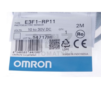 OMRON PHOTOELECTRIC SENSOR E3F1-RP11  E3F1RP11   ! NEW ! 
