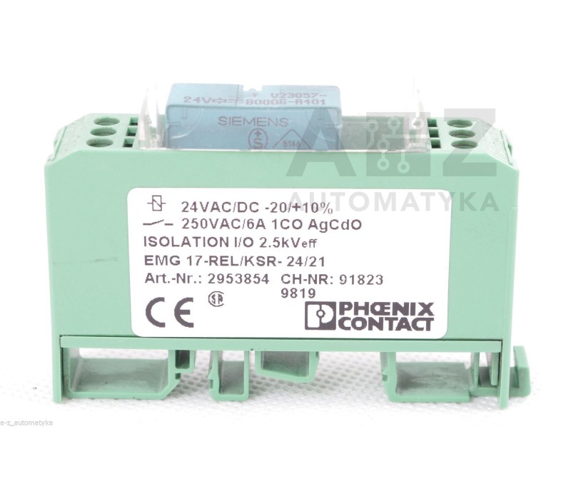 PHOENIX CONTACT 2953854 91823 EMG 17-REL/KSR- 24/21  17RELKSR2421