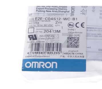 OMRON PROXIMITY SENSOR  E2E-C04S12-WC-B1  E2EC04S12WCB1  ! NEW ! 