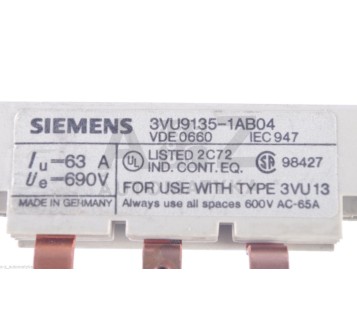 SIEMENS 3VU9135-1AB04 3VU91351AB04 ! 4PCS ! NEW !