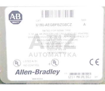 ALLEN BRADLEY 6180-AEGBFBZGBCZ 6180AEGBFBZGBCZ
